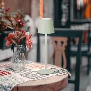 LED-bordlampe med batteri Viletto, salviegrønn, IP54