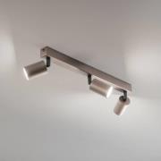 Downlight Top, justerbar, brun, 3 lyskilder, lineær