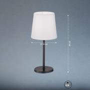 Rimini bordlampe, chintz, hvit/svart, E14, 30 cm