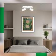 Taklampe Isil A, hvit, 2 lyskilder, metall, svingbar