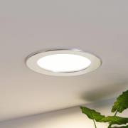 Prios LED-innbyggingslampe Cadance, sølv, 17 cm, sett med 3 stk, CCT