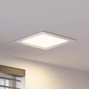 Prios LED-innbyggingslampe Helina, sølv, 22 cm, 24 W, dimbar