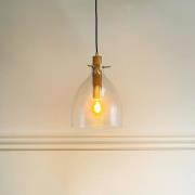 Dyberg Larsen Pendellampe Bistro, Ø 25 cm, transparent, glass