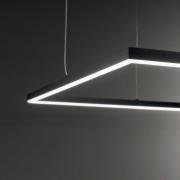 Ideal Lux LED-pendellampe Oracle Slim 50 x 50 cm svart 3000 K