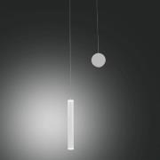LED-hengelampe Prado, hvit, metall, dimbar