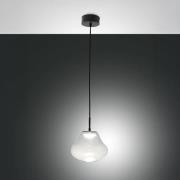 LED-pendellampe Deva, klar, glass, Ø 25 cm, CCT, dimbar