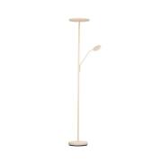 LED-gulvlampe Sorento, høyde 182 cm, leselampe, sandfarget