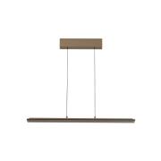 LED-hengelampe Torvi, greige/røykgrå, 88 cm, metall/glass