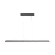 LED-pendellampe Torvi, sandgrå/røykgrå, lengde 115 cm, CCT