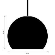 FRANDSEN hengelampe Ball Glass, sandgrå, Ø 25 cm