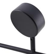 Lindby spotlight Jyla, svart, linse, 3000 K, 3-lys, GX53