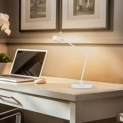 Lindby bordlampe Jyla, hvit, linse, 3000K, GX53, jern