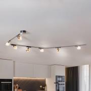 Lumaro skinnesystem, spot, 7 lyskilder, gull, Ø8cm,48V,dimbar