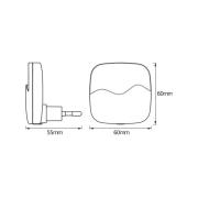 OSRAM LED-stikkontaktnattlampe LUNETTA WAVE, hvit, sensor