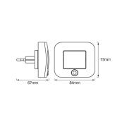 OSRAM LED-stikkontaktnattlampe LUNETTA HALL PIR-sensor hvit