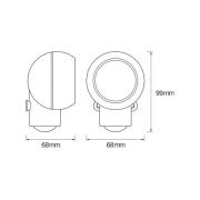 OSRAM LED-vegglampe SPYLUX, hvit, sensor, batteri, mobil
