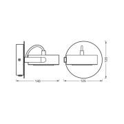 OSRAM LED-veggspot VENUS, svart, 1 lyskilde Metall 3.000 K