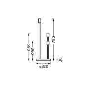OSRAM gulvlampe DECOR STICK, beige, høyde 78 cm, 3 lyskilder