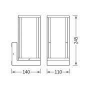 OSRAM utendørs vegglampe ENDURA CLASSIC FRAME, mørkegrå IP44