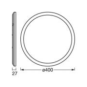 OSRAM LED-taklampe ORBIS ULTRA SLIM, svart, Ø 40 cm dimbar