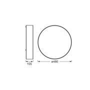 OSRAM taklampe ORBIS PARIS, hvit, Ø 48 cm, tekstil, E27