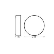 OSRAM taklampe ORBIS PARIS, brun, Ø 40 cm, tekstil, E27