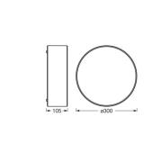 OSRAM taklampe ORBIS PARIS, brun, Ø 30 cm, tekstil, E27