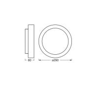 OSRAM taklampe ORBIS MADRID, nikkel, Ø 29 cm, metall/glass