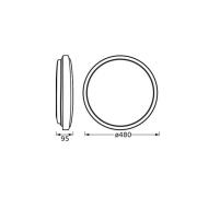 OSRAM LED-taklampe ORBIS LONDON, hvit, Ø 48 cm, metall