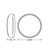 OSRAM LED-taklampe ORBIS LIVIA, Ø 30 cm, grå, metall dimbar