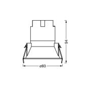 OSRAM LED innfelt spot TWIST, hvit/hvit, 840, Ø 9,3 cm, metall