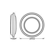 OSRAM LED-taklampe ORBIS BERLIN, svart, Ø 49 cm, metall
