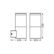 OSRAM utendørs vegglampe ENDURA CLASSIC EBRO, mørkegrå, IP44