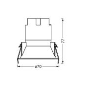 OSRAM LED innfelt spot TWIST, hvit/sølv, 830, Ø 7 cm, metall
