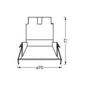 OSRAM LED innfelt spot TWIST, hvit/hvit, 830, Ø 7 cm, metall