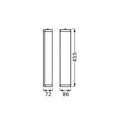 OSRAM vegglampe BATHROOM, krom Lengde 46 cm Metall/glass IP44