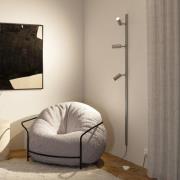 Paulmann URail strømforsyning kabel/bryter, krom matt, 2,4 m