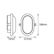 OSRAM utendørs LED-vegglampe BULKHEAD, hvit, 6 W plast IP54