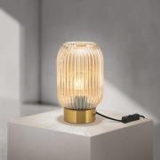 Bordlampe Carneval, rav, glass, høyde 23,5 cm, E27