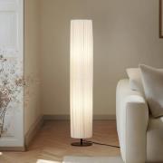 Lindby Gulvlampe Virelle, hvit, tekstil, høyde 117 cm, E27
