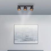 PURE LED-downlight Cup, svart, lengde 56 cm, metall 3 lyskilder