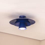 Taklampe Plato, mørkeblå, metall, Ø 38 cm, E27