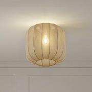 Lindby Helin taklampe, grå, stoff, Ø 35 cm