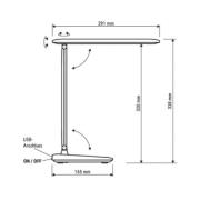 Batteridrevet bordlampe MAULsally, svart, CCT, dimbar, høyde 34 cm