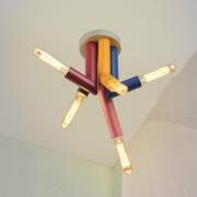 OSRAM taklampe Decor Straw, 5 lyskilder, stål, farget, E27