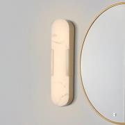 LED-vegglampe til bad Opaline Høyde 50 cm gullfarget metall/harpiks