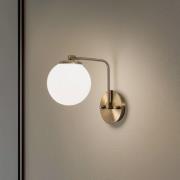 Daisy 146-A vegglampe, gull, skjerm i opalt glass