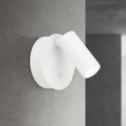 LED-batteridrevet veggstråler Luxy, hvit, aluminium, CCT, dimbar