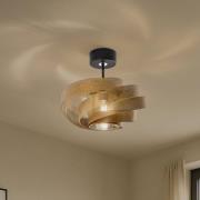 Taklampe Vento, svart/gull, metall, Ø 40 cm, E27