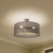 Taklampe Zofia, kaffebrun, metall, Ø 50 cm, 3 lyskilder, E27